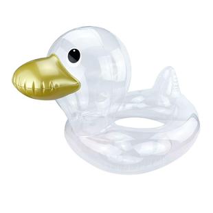 游泳圈儿童腋下ins网红幼儿宝宝座圈小孩透明鸭子加厚浮力救生圈