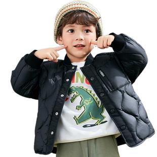 巴拉巴拉儿童羽绒服男童女童黑色外套秋冬款童装宝宝短款轻薄衣服