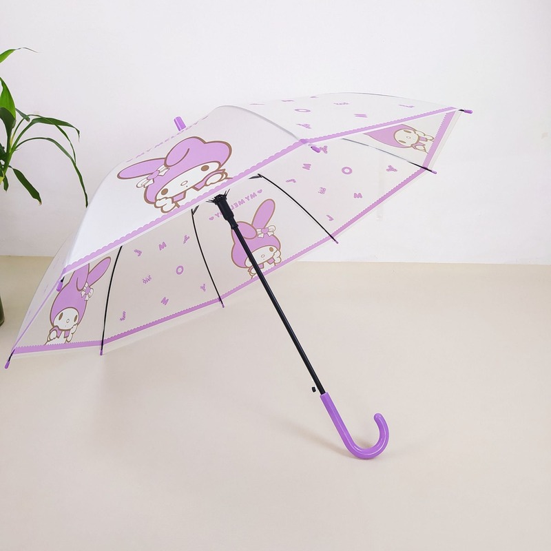 创意小清新poe磨砂透明伞8透明伞雨伞长柄学生可爱厂家直销骨自动