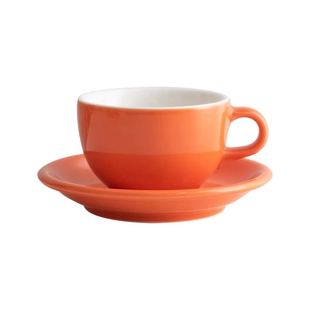 日本进口ORIGAMI美浓烧亮面彩色陶瓷咖啡杯拿铁杯拉花杯单杯杯碟