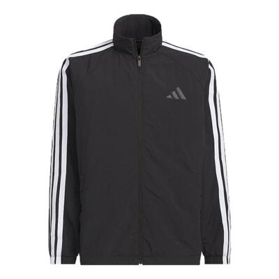 阿迪达斯2025春夏新款男梭织插肩袖运动休闲夹克外套三条纹KC3892