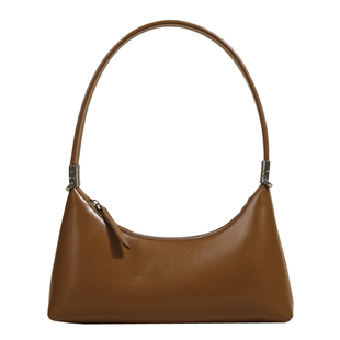 【EZRO】复古真皮腋下包法棍包单肩女包洋气精致锁扣包有型百搭