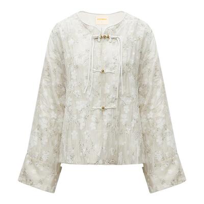 COCOBELLA立体刺绣提花轻薄外套