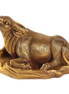 纯黄铜牛摆件生肖牛工艺品招财铜牛 家居装饰品摆设风水摆件