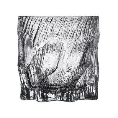 日式水晶磨砂岩石威士忌洋酒杯