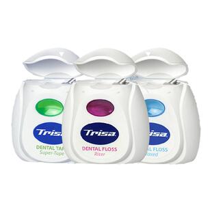 瑞士进口TRISA牙线卷扁线超细牙签线膨胀齿缝清洁家用便携薄荷味