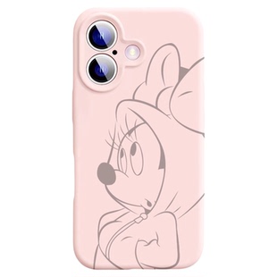 适用于苹果17promax手机壳16液态硅胶plus米妮米老鼠卡通15迪士尼新款14潮牌可爱13高级感女款12全包保护套11