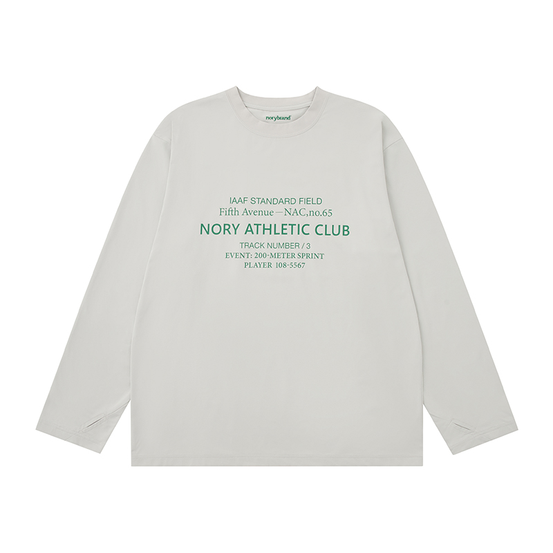 NORYBRAND 城市运动印花简约速干长袖 户外骑行通勤打底T恤上衣