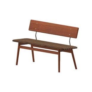 出乎生活松露长凳复古简约实木长条凳餐椅公园椅带靠背换鞋凳家用