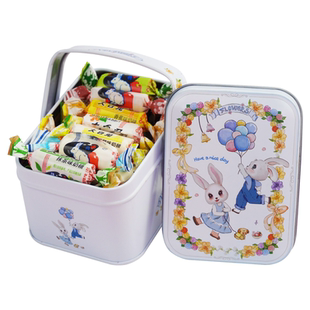 大白兔奶糖铁盒春节年货礼物12种口味送女友生日礼品糖果礼物114g