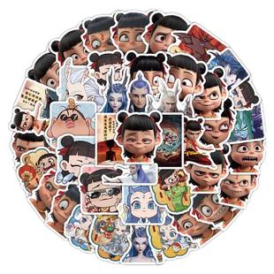 动漫卡通手机壳贴纸哪吒2魔童闹海电影表情包贴纸盲盒手办动漫可爱大头贴画行李箱吉他中国风diy防水贴纸