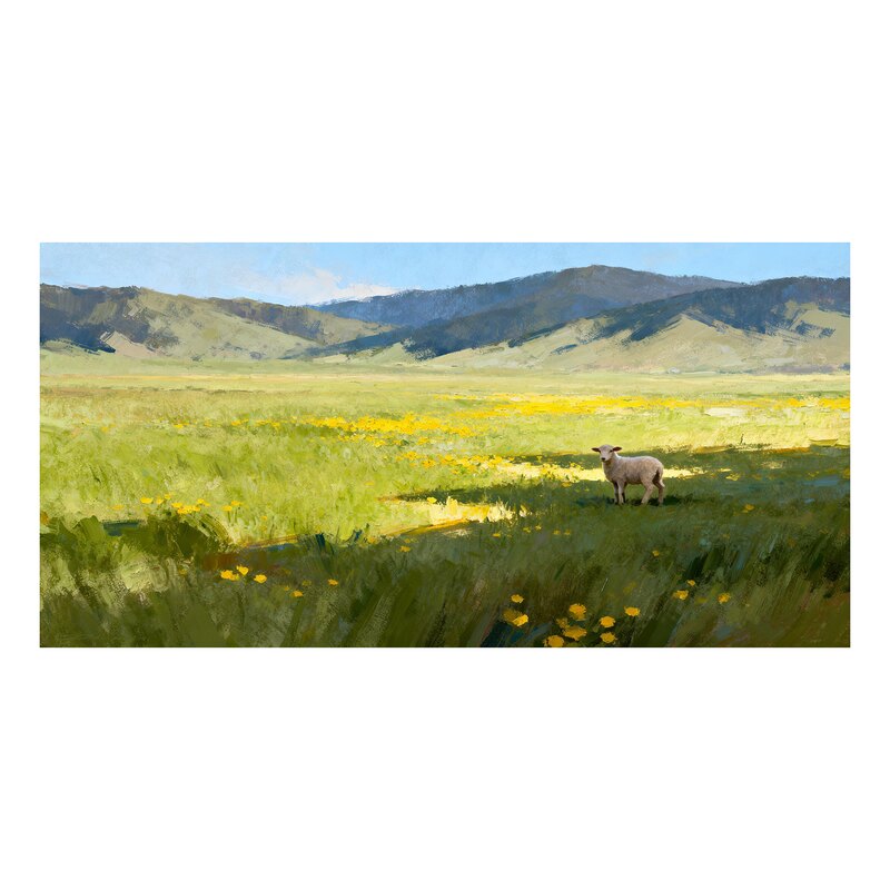 可班艺术纯手绘油画草原牧歌风景