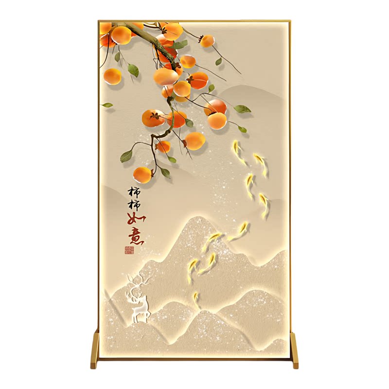 定制高级轻奢铝合金葫芦屏风隔断