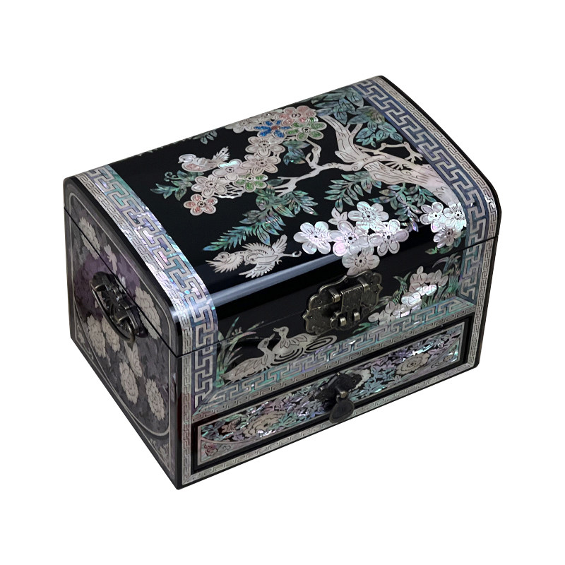 满贝螺钿漆器首饰盒镶嵌贝壳妆奁