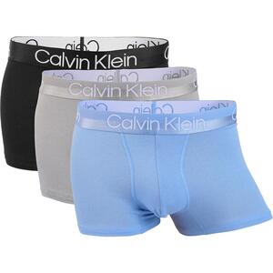 [保税仓]3条Calvin Klein男士纯色简约平角裤CK中腰四角内裤短裤
