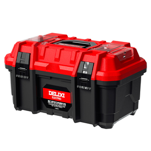 德力西工具箱家用五金小型多功能维修日常手提式大容量车载收纳盒