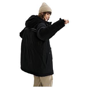 Kappa卡帕女款秋冬新款中长口袋工装防寒服学院风羽绒服