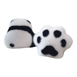 可爱熊猫抱枕萌兰花花腰靠垫娃娃毛绒沙发装饰抱枕头女学生日礼物