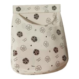 山茶花收纳网袋袜子挂袋门后收纳垃圾袋墙挂式杂物兜塑料袋储物用