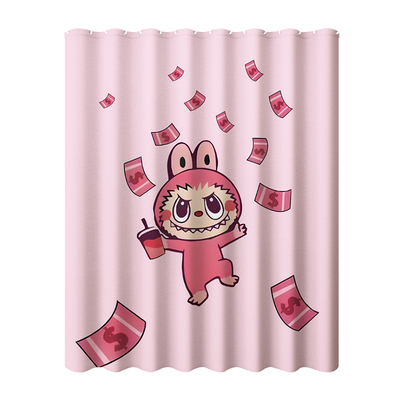 浴室卫生间泡泡玛特防水防霉加厚LABUBU Tycoco淋浴隔断隔断门帘