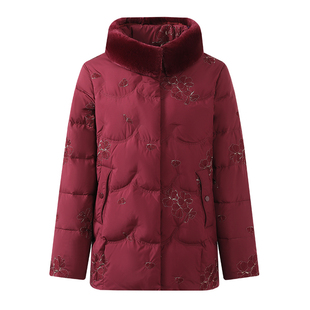 中老年奶奶羽绒服女冬装加厚大码2025新款保暖老太太妈妈洋气外套