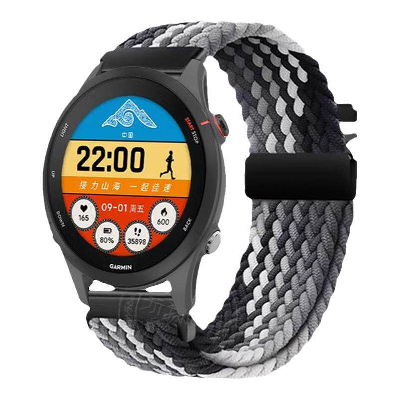 适用佳明飞耐时Garmin Fenix8编织7x手表带Forerunner255腕表265智能965运动venu3s降落伞扣Epix Pro专用腕带