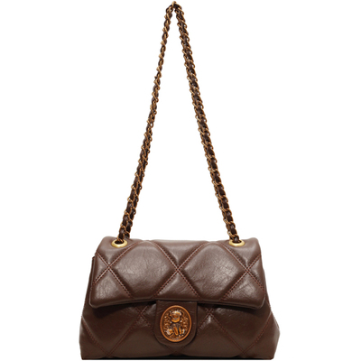 ILINX菱格绣线包纯色百搭