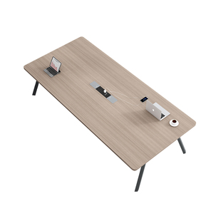 实木会议桌长条桌工作台长方形大桌子办公桌洽谈桌会议室桌椅组合