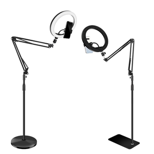 桌面悬臂支架直播补光灯摄影打光主播网红专业自拍灯手机拍照拍摄神器室内落地辅助俯拍支架柔光