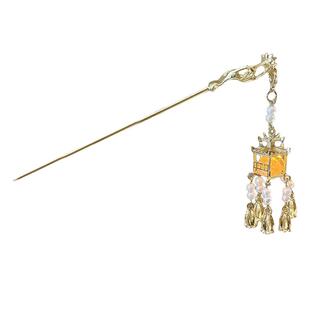 古风流苏发簪儿童中秋节会发光的灯笼发钗女孩高级感盘发簪子头饰