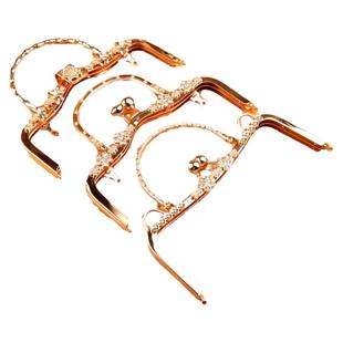 拼布DIY辅料20.5山形蜻蜓镶钻盖头竹节提手无孔口金配螺丝