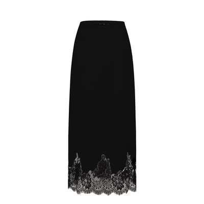 温柔风蕾丝拼接半身裙中长款裙子