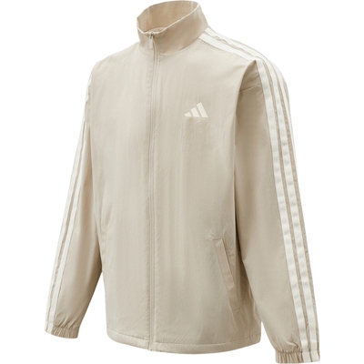 滔搏adidas阿迪达斯男子三条纹立领宽松运动健身夹克外套KR2518