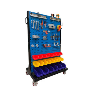 洞洞板置物架工具挂墙板车间方孔维修收纳架移动五金工具架展示架