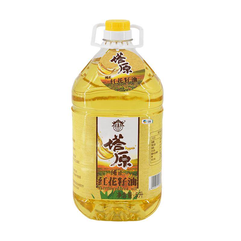 中粮塔原新疆纯红花籽油5升*2桶物理压榨高亚油酸健康油维生素E
