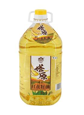 中粮塔原新疆纯红花籽油5升*2桶物理压榨高亚油酸健康油维生素E