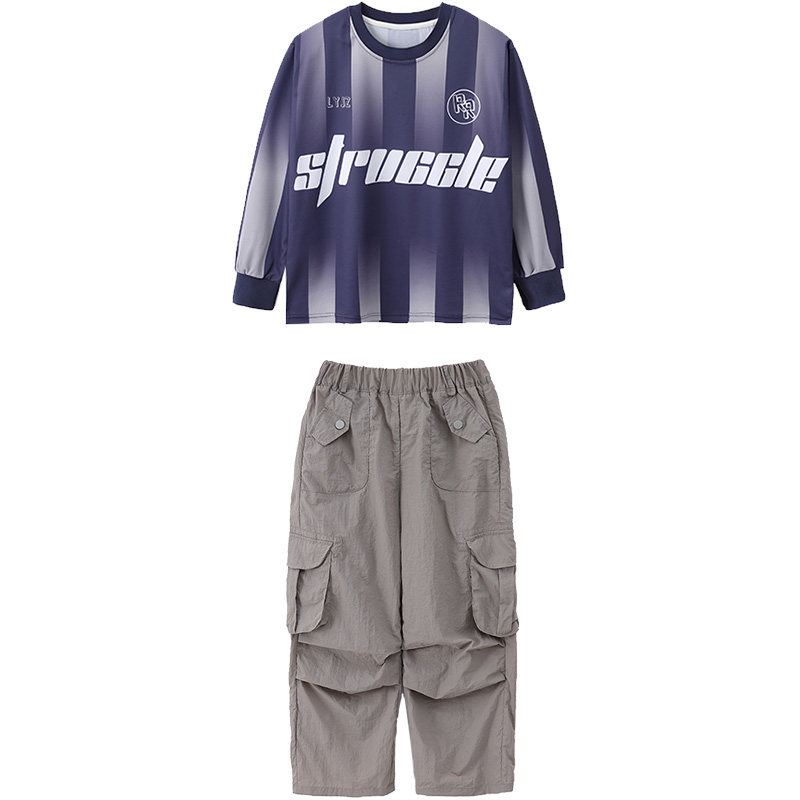 儿童嘻哈街舞宽松演出服