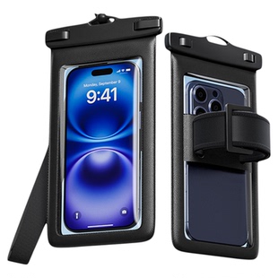 手机防水袋可触屏游泳漂流装备潜拍照透明密封冲浪绑手臂套包温泉