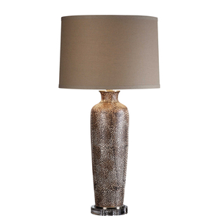 出口轻奢台灯卧室床头柜灯美式意式复古设计师别墅蛇皮纹陶瓷台灯