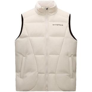 安踏羽绒服马甲男款冬季美式休闲外穿防风立领背心外套男