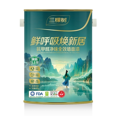 三棵树鲜呼吸焕新居乳胶漆