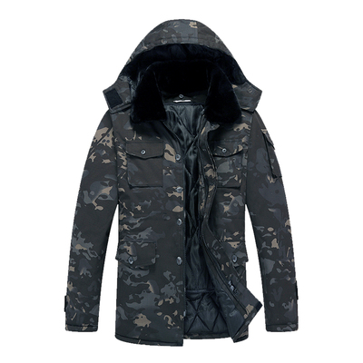 冬季防寒保暖迷彩大衣加厚棉袄