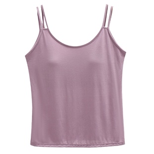 椰油养肤~带胸垫吊带背心女内搭外穿罩杯一体夏季薄款上衣家居服