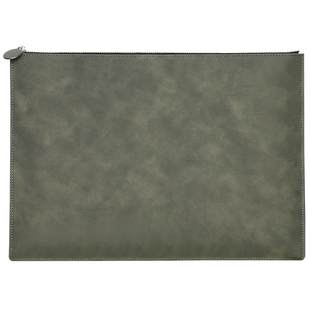 商务拉链文件袋A4羊巴皮质档案袋定制可印logo文件夹文件包加厚防水资料公文袋办公合同票据收纳袋便携大容量