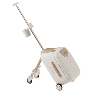 lecoco乐卡遛娃行李箱20寸C-box B3云雾咖可坐骑儿童旅行箱拉杆箱