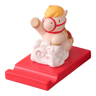 2026年生肖马文创手机支架摆件工位本命年吉祥物装饰创意新年礼物