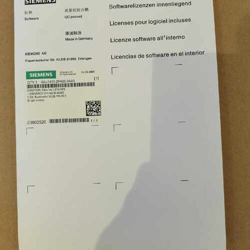 售前询价6AU1400-2PA00-0AA0 CF卡 工业控制储存授权卡议价维修