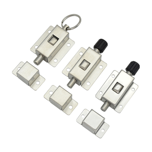 不锈钢按钮插销 LAMP同款插销PRS-40 按压开启不锈钢插销门锁栓子