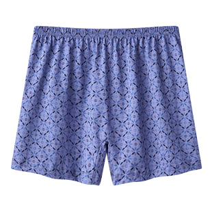 春织中老年男士纯棉内裤爸爸平角裤老人全棉宽松大码爷爷四角短裤