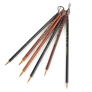 萱雅斋红檀小楷抄经笔狼毫毛笔黑檀书法专用初学者成人练字专用心经毛笔小号单支老技师制作红木笔杆抄经抄书